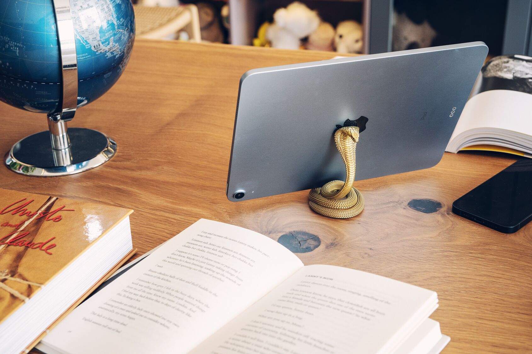 DeskStand ergonomic phone and tablet stand