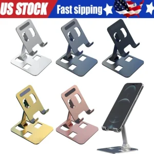 Universal Adjustable Metal Desk Tabletop Phone iPad Tablet Stand Foldable LOT