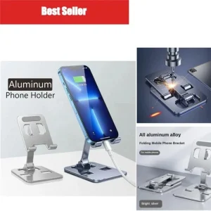Universal Aluminum Foldable Desk Phone Holder Stand for Cell Phone Tablet