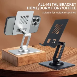 Foldable Height Adjustable Rotatable Desktop Phone Stand with Heat Dissipation &